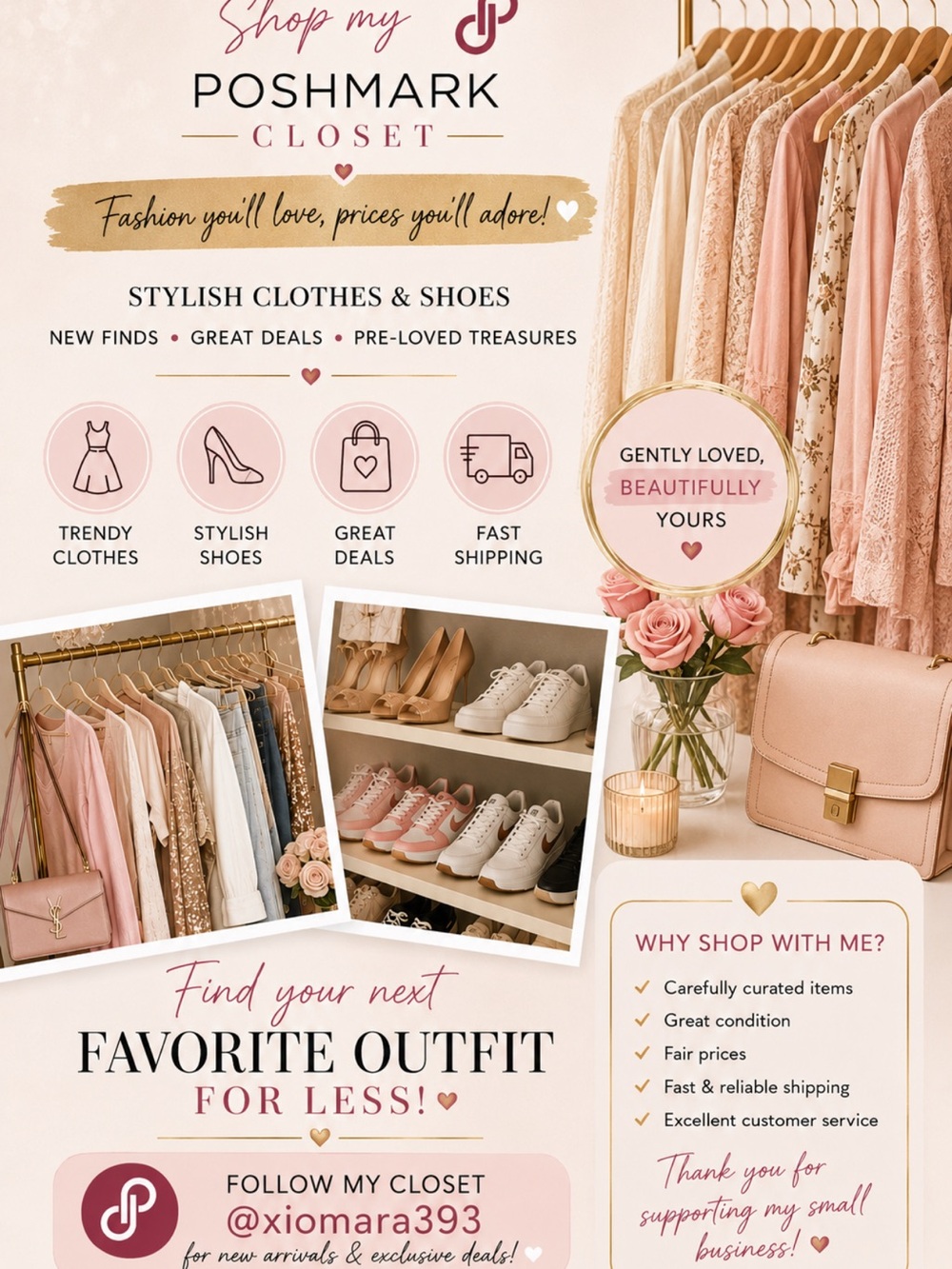 Neutral Blush Pink Fashion Closet Promo